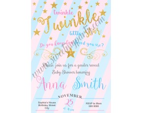 Twinkle Twinkle Little Star Gender Baby Shower,(006)